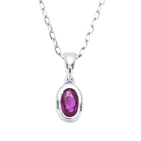 Brogle Classic necklace with ruby pendant Brogle Classic necklace with ruby pendant