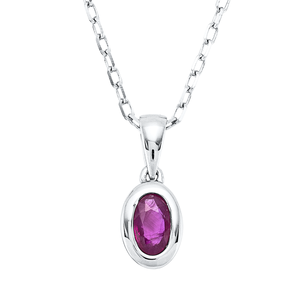 Brogle Classic necklace with ruby pendant Brogle Classic necklace with ruby pendant