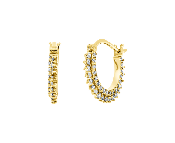 Brogle Classic diamond hoop earrings