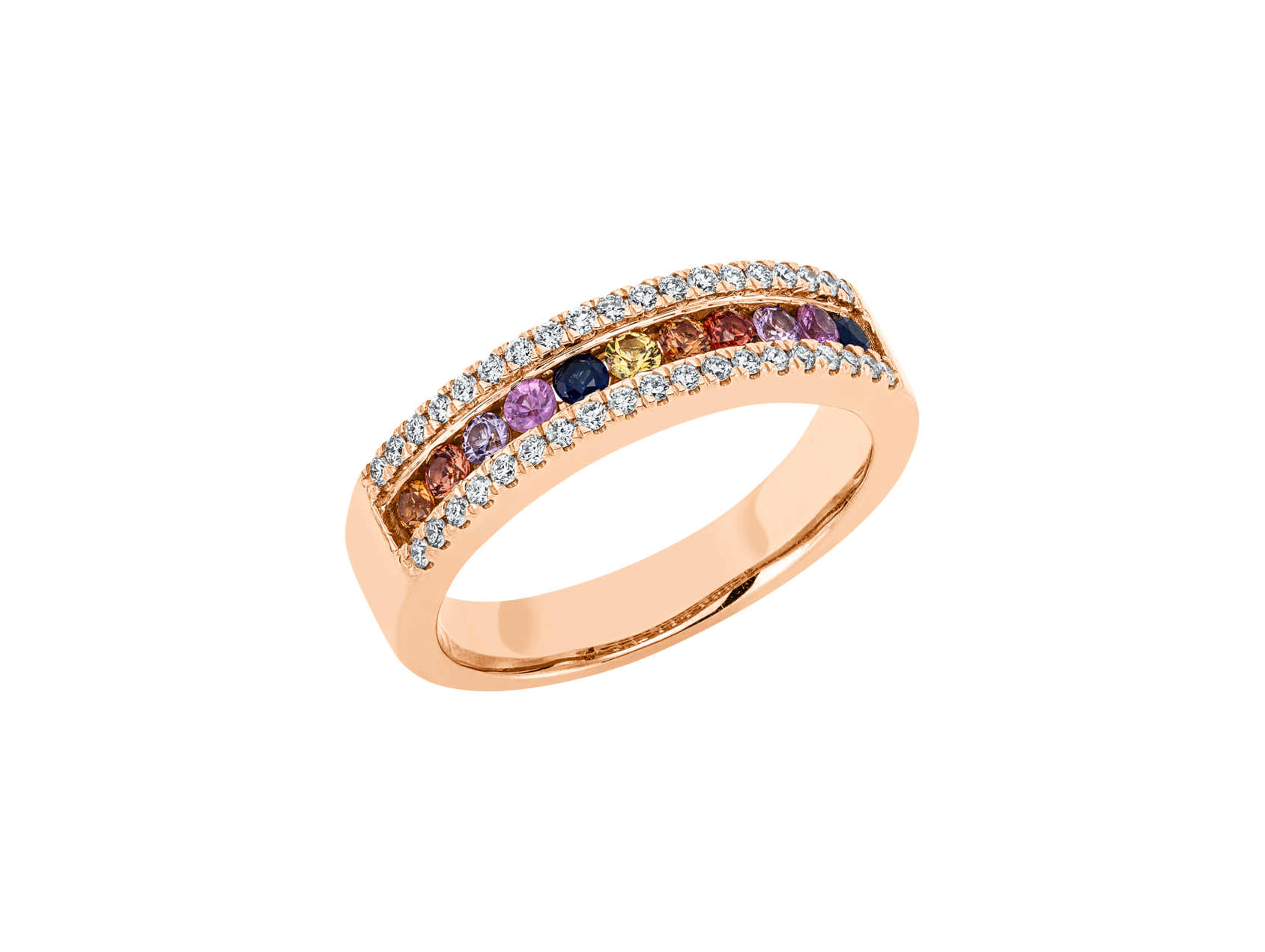 Brogle Classic Sapphire Ring Rainbow