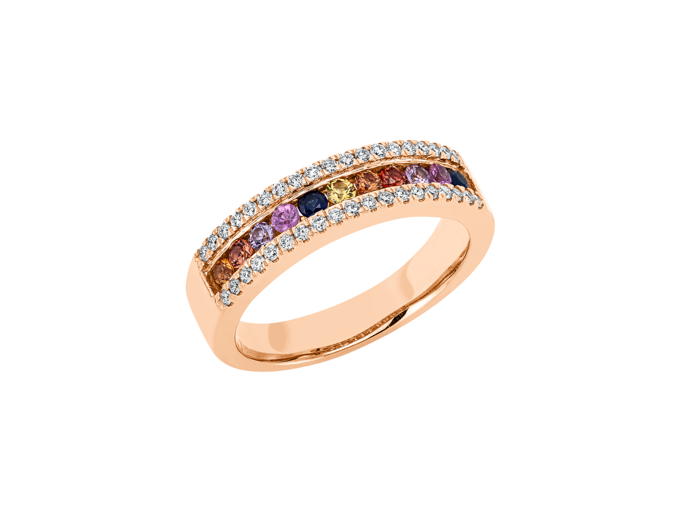 Brogle Classic Sapphire Ring Rainbow