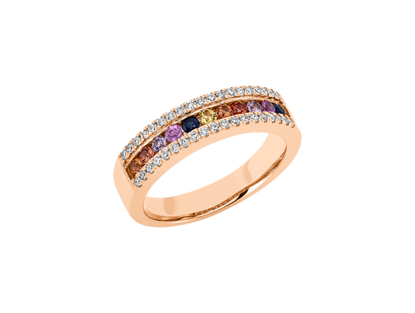 Brogle Classic Sapphire Ring Rainbow