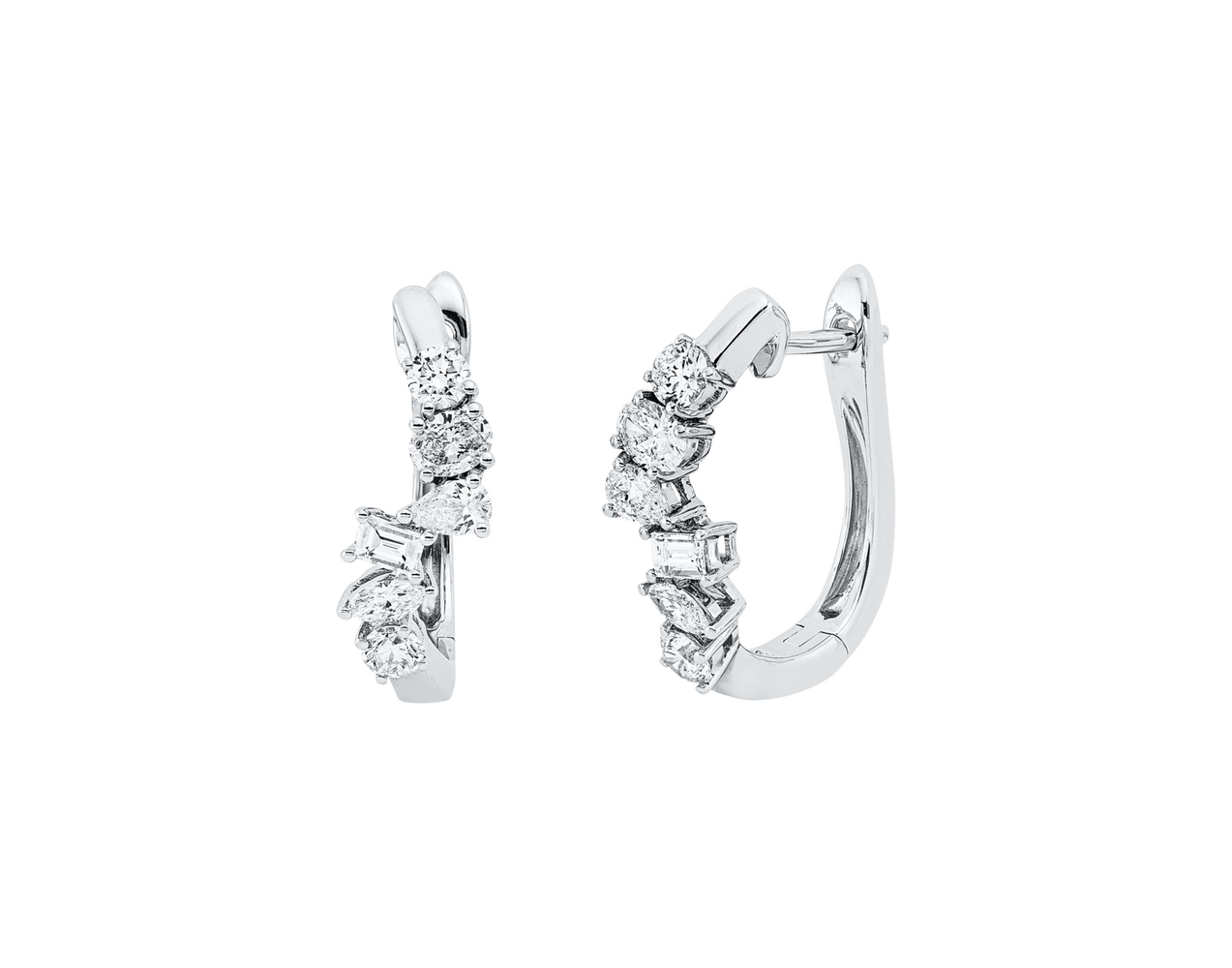 Brogle Classic diamond hoop earrings Brogle Classic diamond hoop earrings
