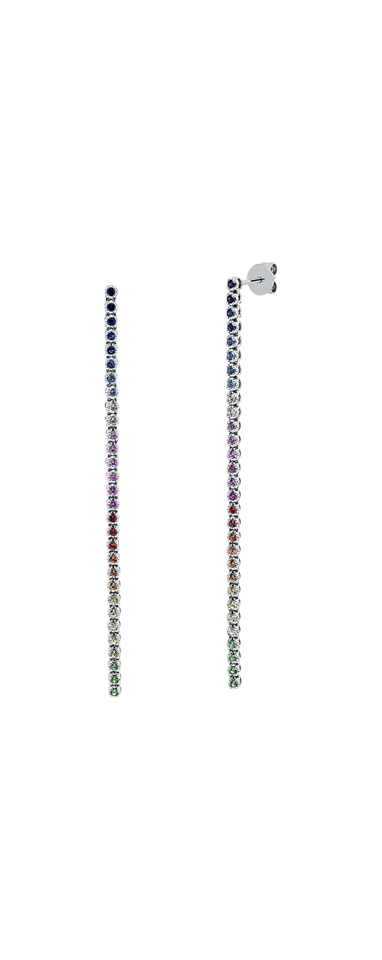 Brogle Classic Sapphire Tube Hanger Rainbow