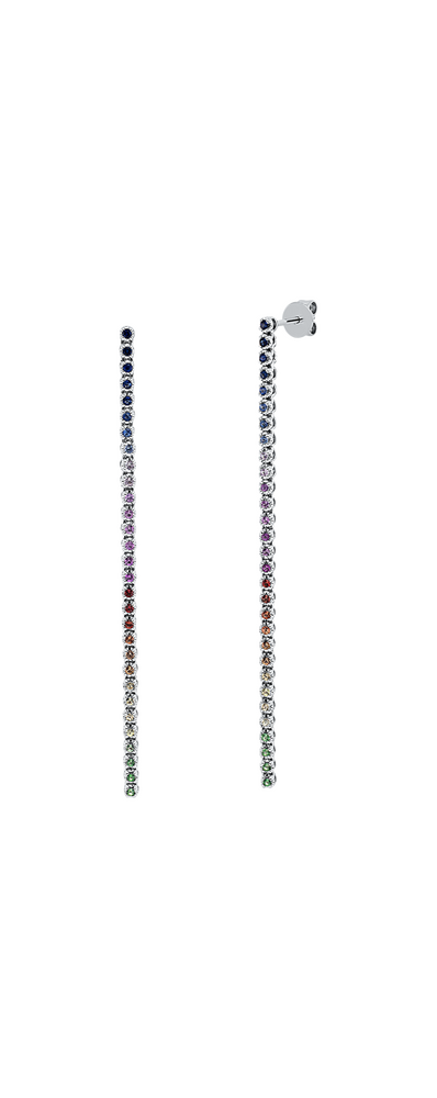 Brogle Classic Sapphire Tube Hanger Rainbow