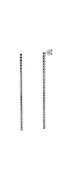 Brogle Classic Sapphire Tube Hanger Rainbow