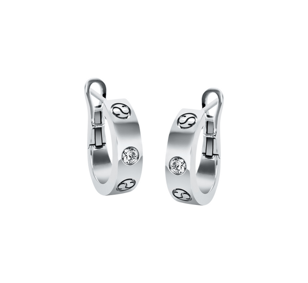 Brogle Selection Icons diamond hoop earrings Brogle Selection Icons diamond hoop earrings