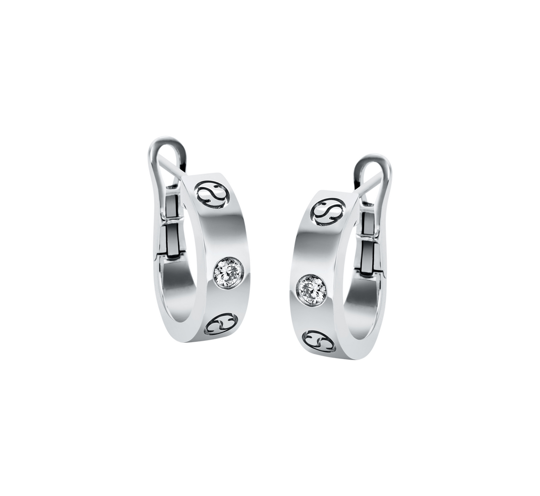 Brogle Selection Icons diamond hoop earrings Brogle Selection Icons diamond hoop earrings