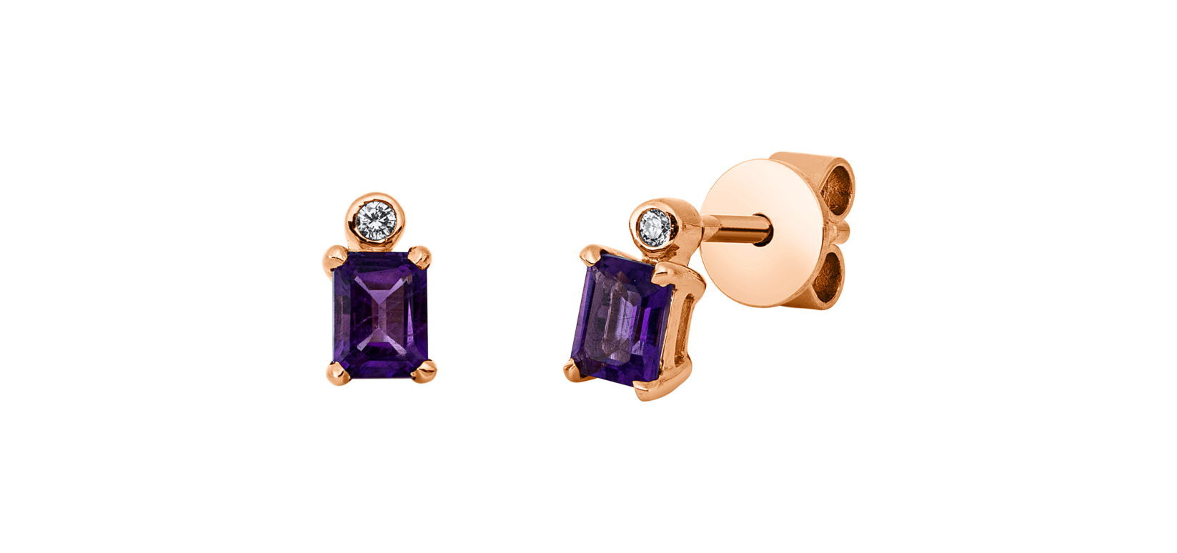 Brogle Classic amethyst stud earrings Brogle Classic amethyst stud earrings