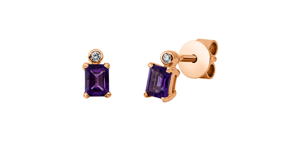 Brogle Classic amethyst stud earrings Brogle Classic amethyst stud earrings