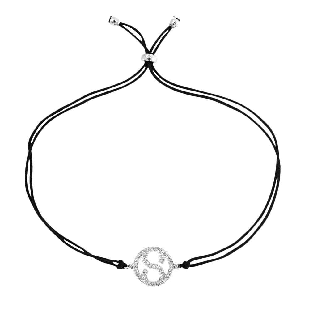 Brogle Selection Icon Textilarmband mit Brillantanhänger