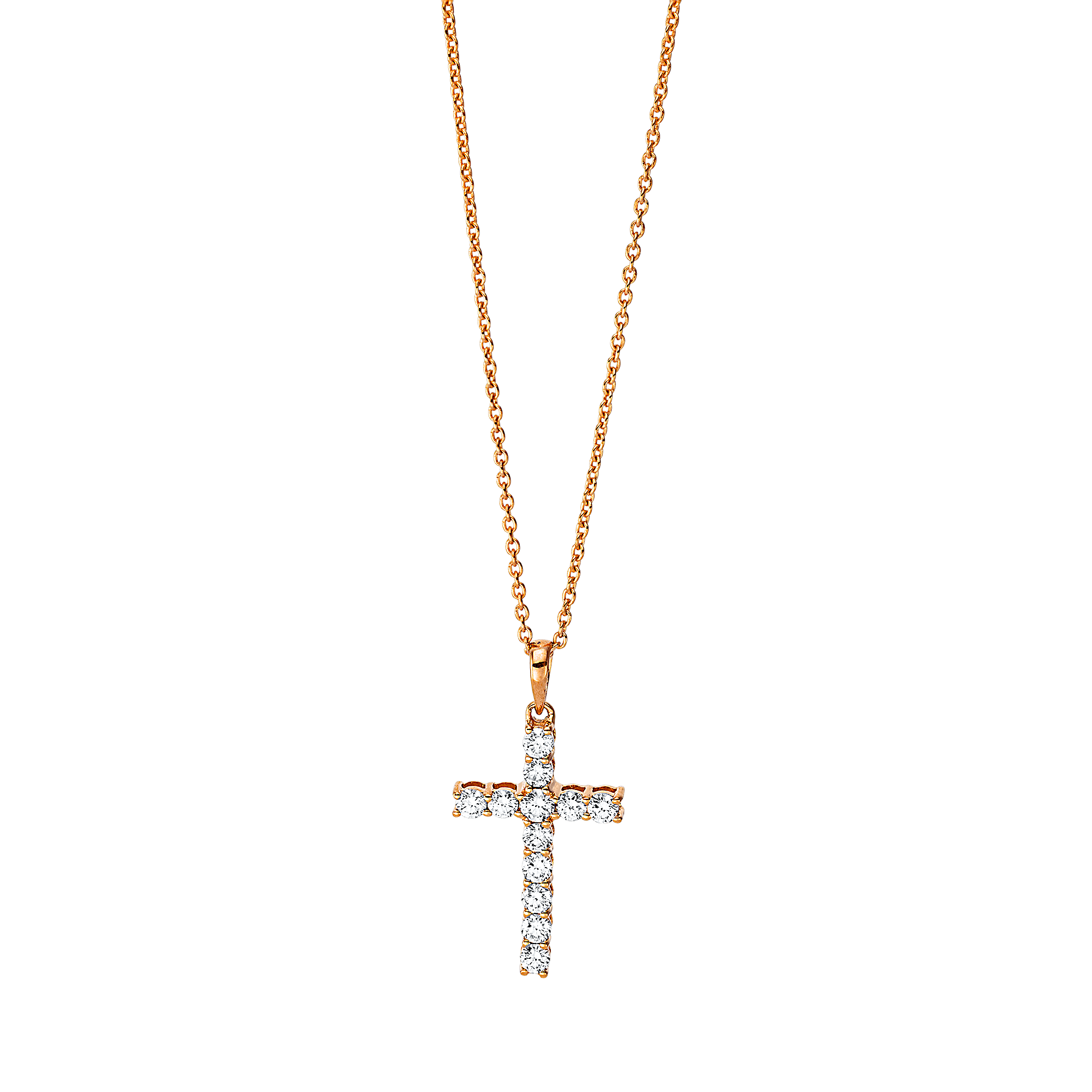Brogle Classic Kette mit Diamantkreuz Brogle Classic Kette mit Diamantkreuz