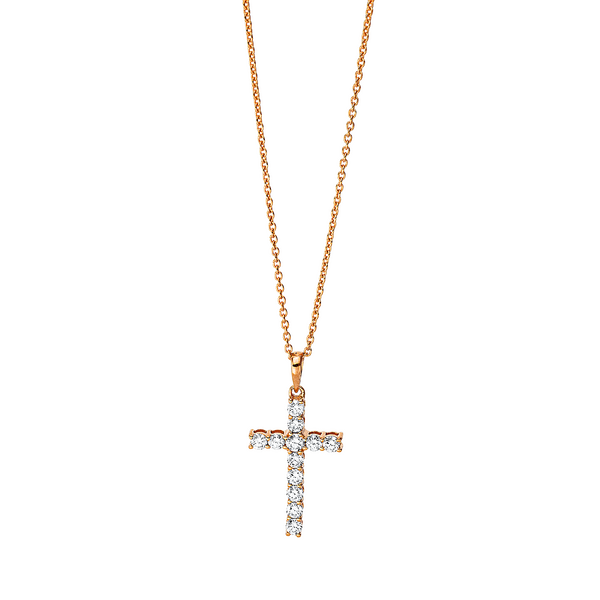 Brogle Classic Kette mit Diamantkreuz Brogle Classic Kette mit Diamantkreuz