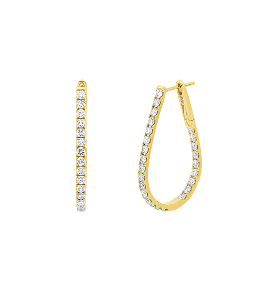 Brogle Selection diamond hoop earrings Brogle Selection diamond hoop earrings