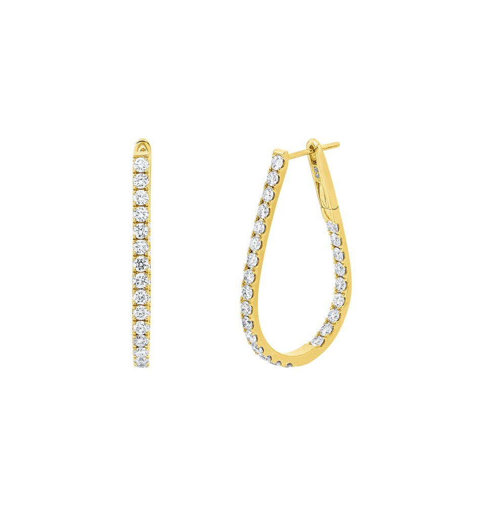 Brogle Selection diamond hoop earrings Brogle Selection diamond hoop earrings