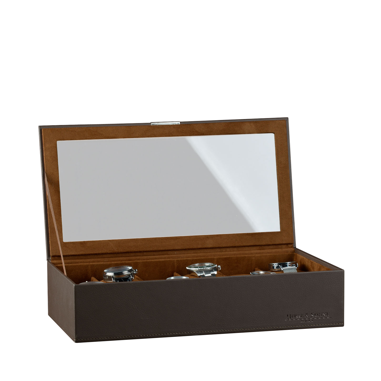Heisse & Söhne Stapelbares Schmuckkästchen Mirage XL - Oberteil: Uhrenbox für 12 Uhren Heisse & Söhne Stapelbares Schmuckkästchen Mirage XL - Oberteil: Uhrenbox für 12 Uhren