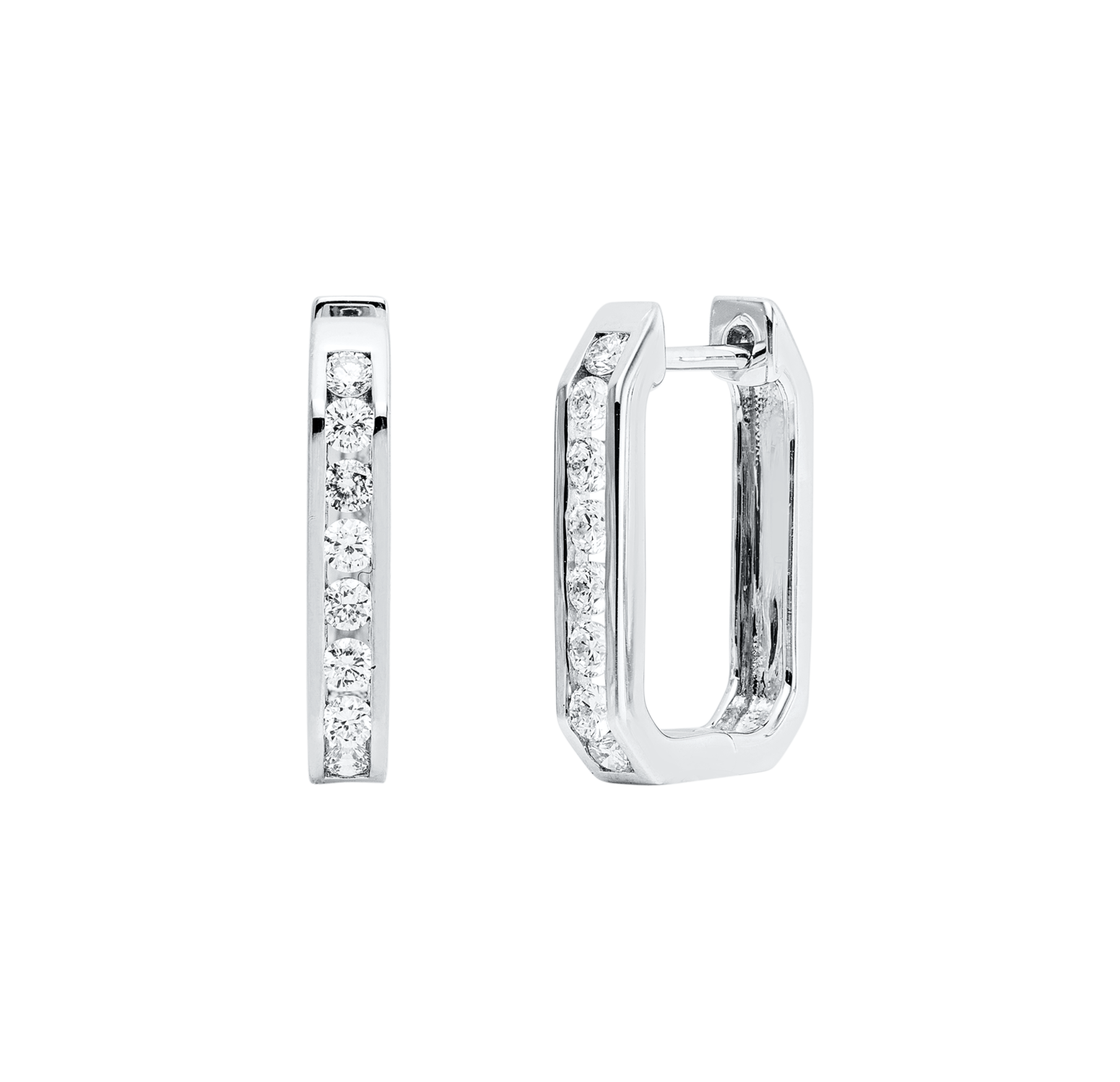 Brogle Classic diamond hoop earrings Brogle Classic diamond hoop earrings