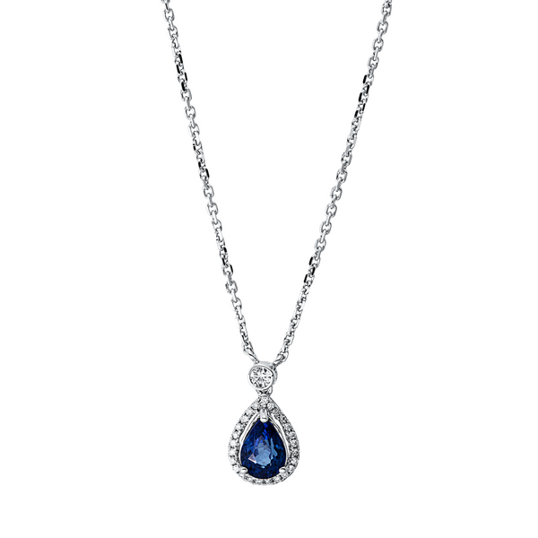 Brogle Classic Kette mit Saphiranhänger