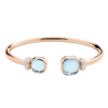 PBC1006 O7WHR DB0OY 020 Pomellato bracelet nudo rose gold 18kt blue topaz diamond a1061cea23c1e6f2f