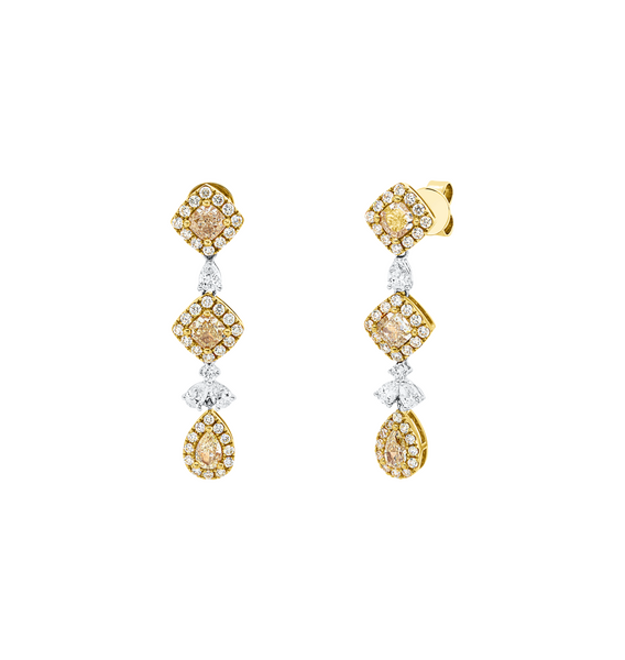 Brogle Selection Bicolor diamond earrings