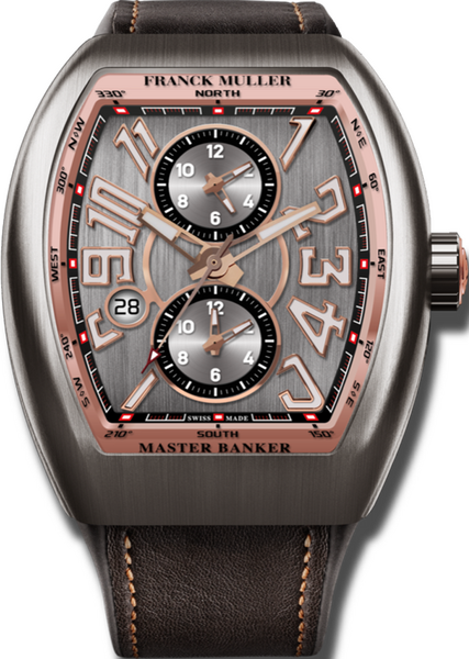 Franck Muller Vanguard Master Banker 3 time zones 53.7 x 44mm