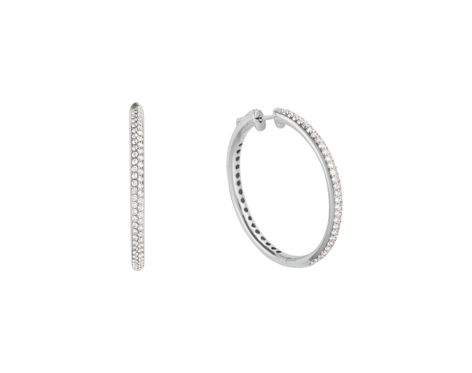 Brogle Selection diamond hoop earrings Brogle Selection diamond hoop earrings