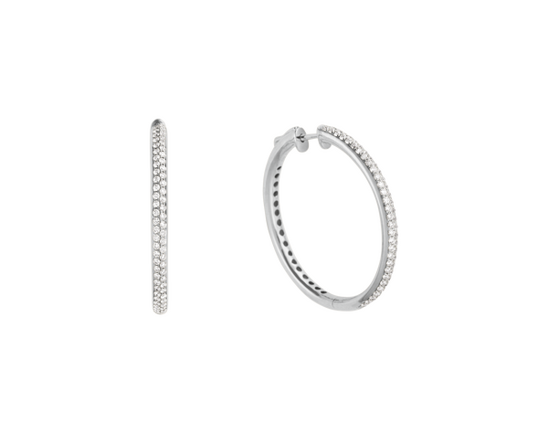 Brogle Selection diamond hoop earrings Brogle Selection diamond hoop earrings