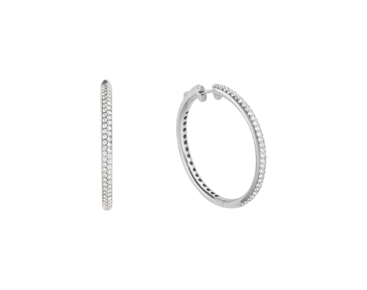 Brogle Selection diamond hoop earrings Brogle Selection diamond hoop earrings