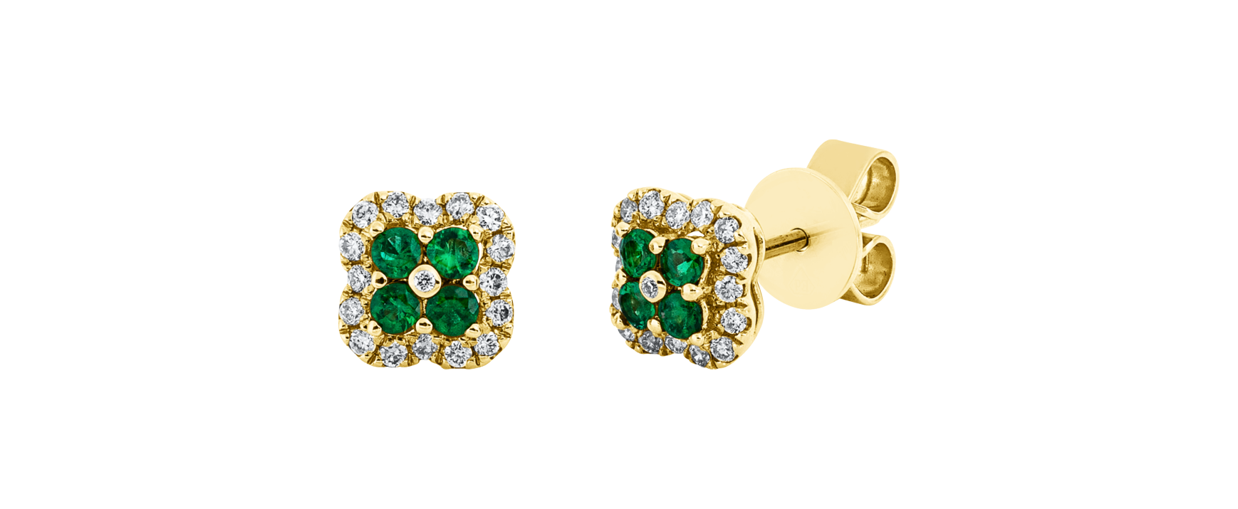 Brogle Classic emerald stud earrings