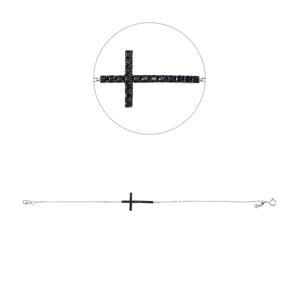 Brogle Classic Armband mit Diamantkreuz