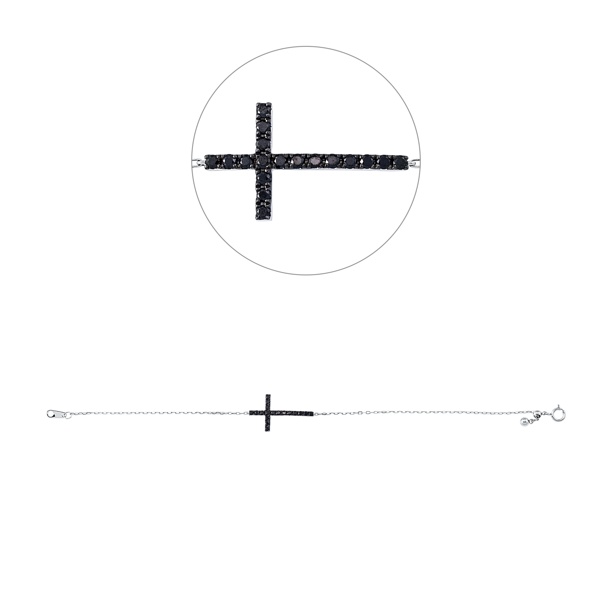Brogle Classic Armband mit Diamantkreuz Brogle Classic Armband mit Diamantkreuz