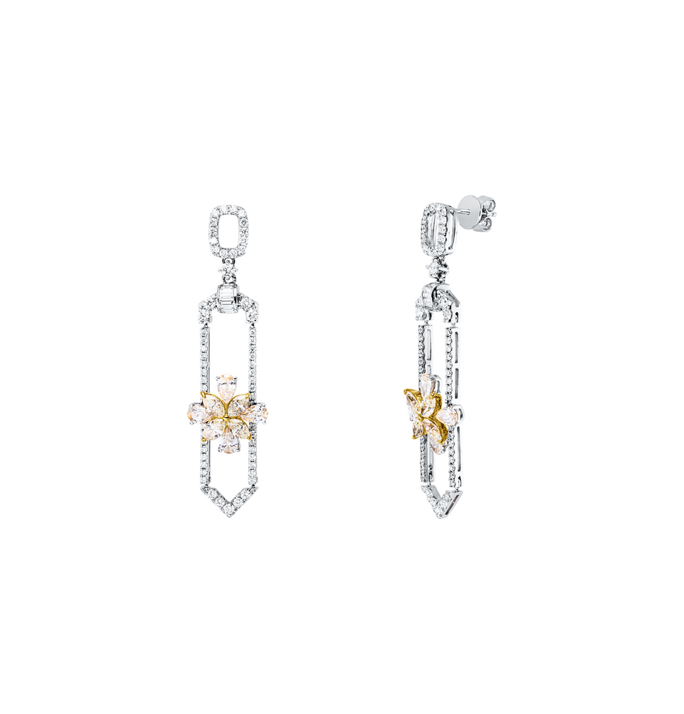 Brogle Selection Bicolor diamond earrings