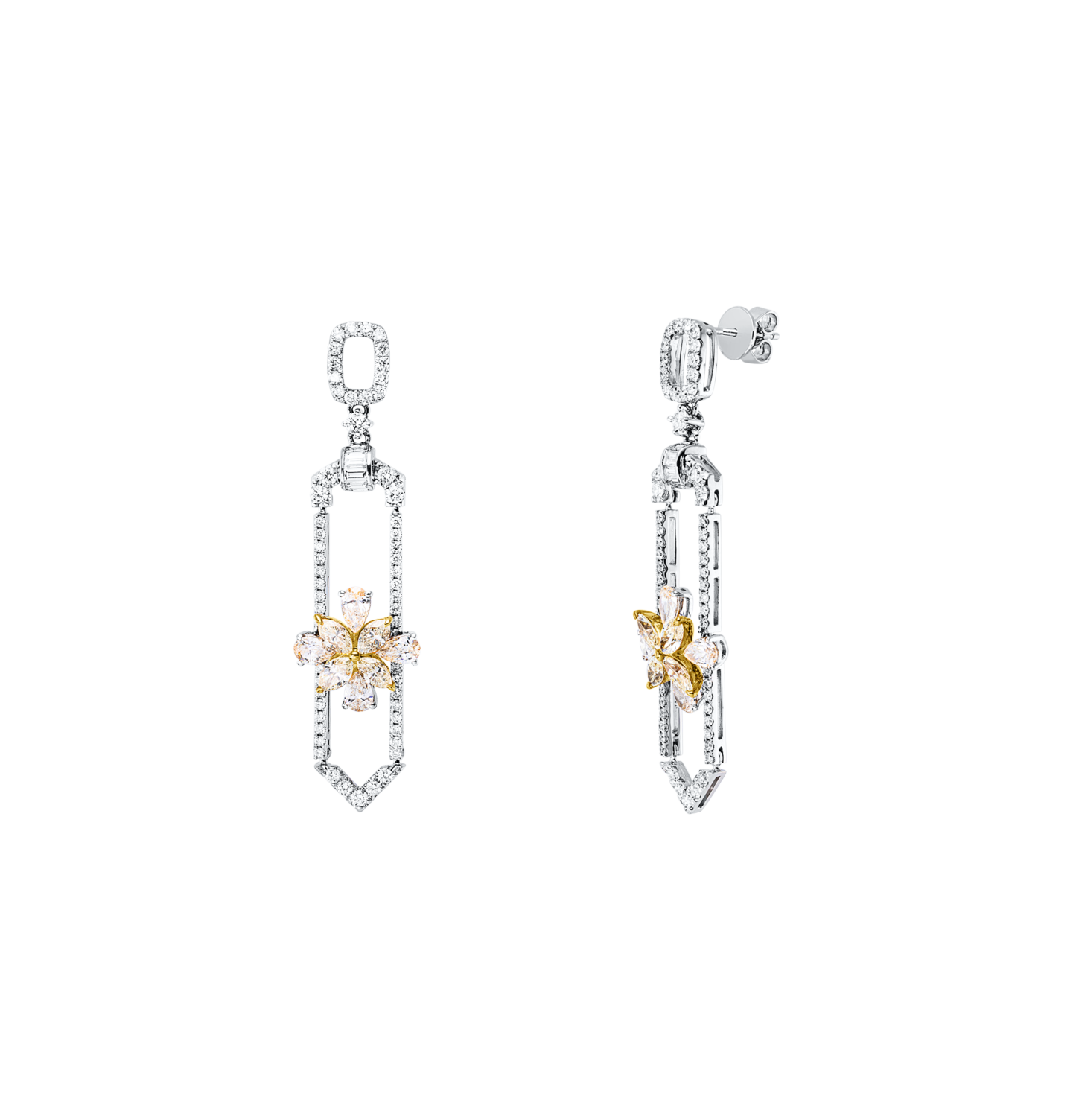 Brogle Selection Bicolor diamond earrings Brogle Selection Bicolor diamond earrings