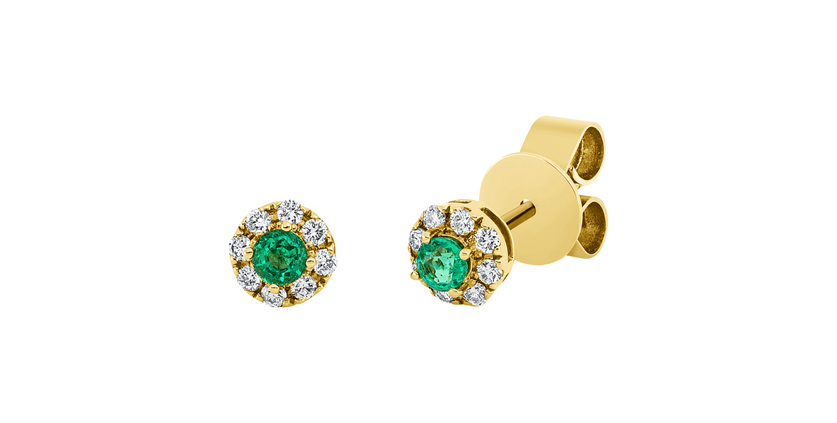 Brogle Classic emerald stud earrings