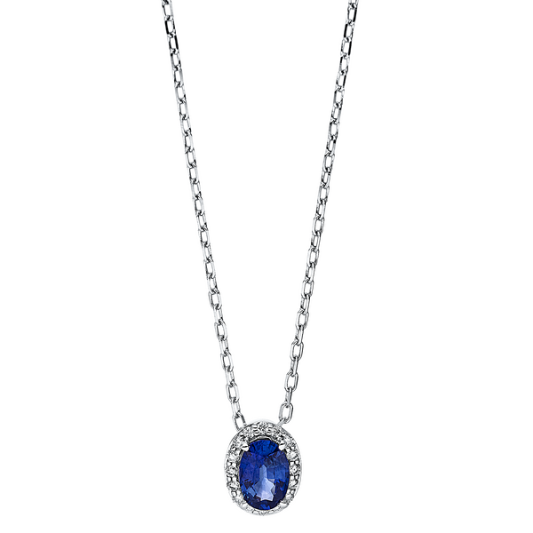 Brogle Classic Kette mit Saphiranhänger