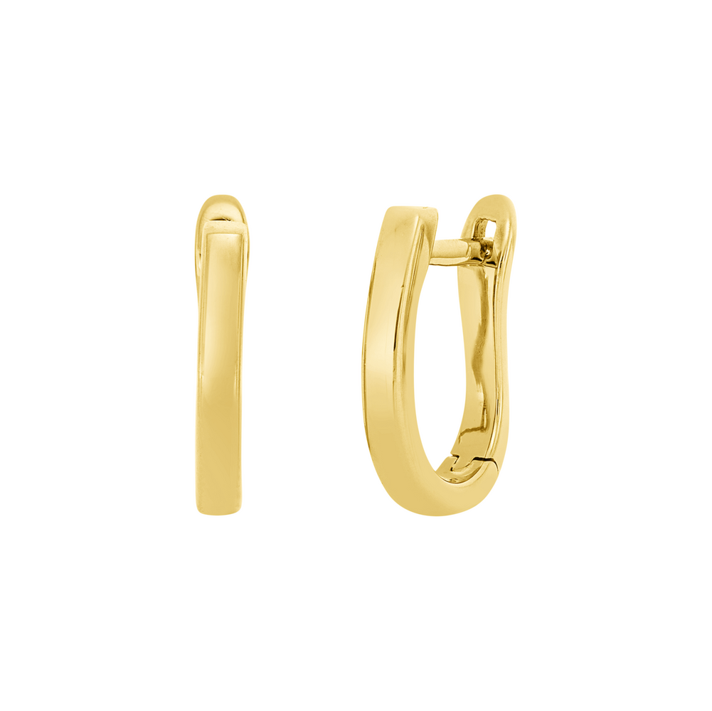 Brogle Classic gold hoop earrings