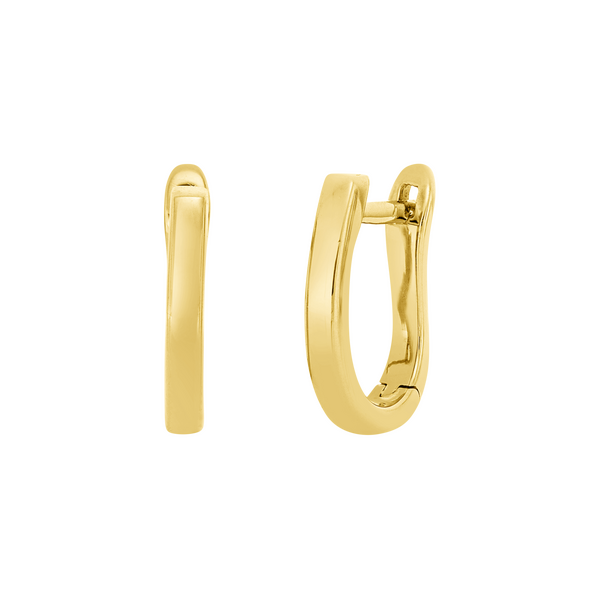 Brogle Classic gold hoop earrings