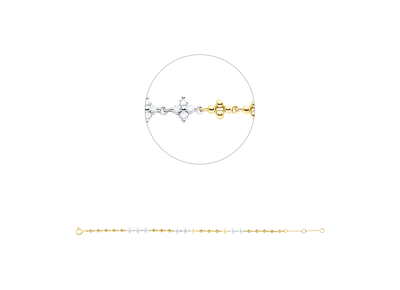 Brogle Classic Bicolor Diamantarmband