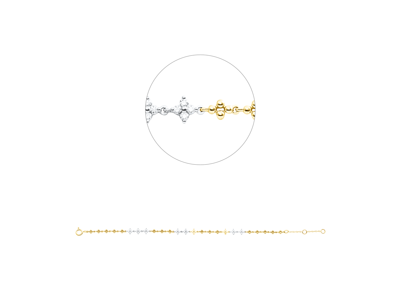 Brogle Classic Bicolor Diamantarmband Brogle Classic Bicolor Diamantarmband