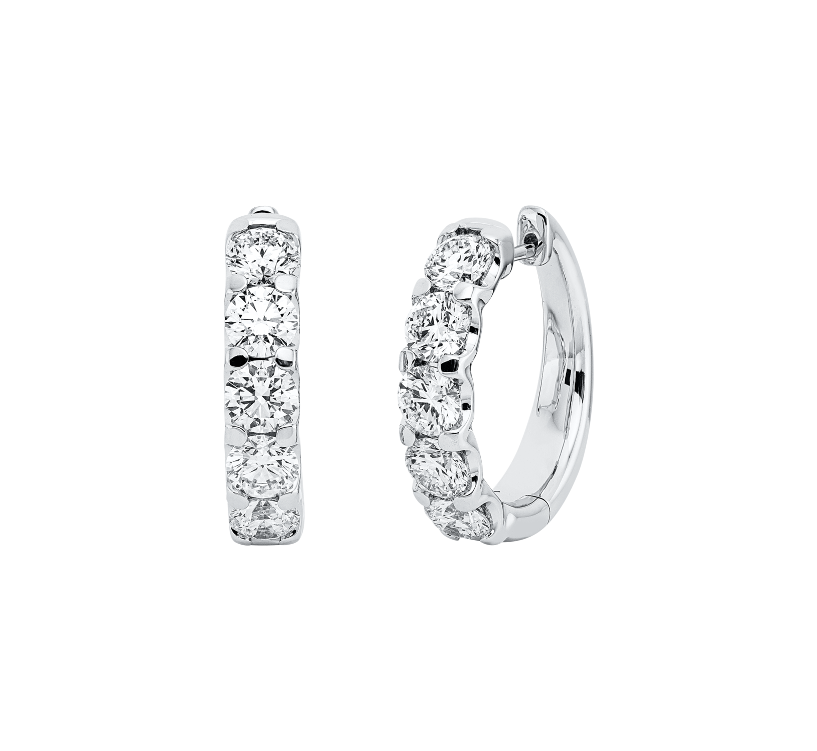 Brogle Selection diamond hoop earrings Brogle Selection diamond hoop earrings