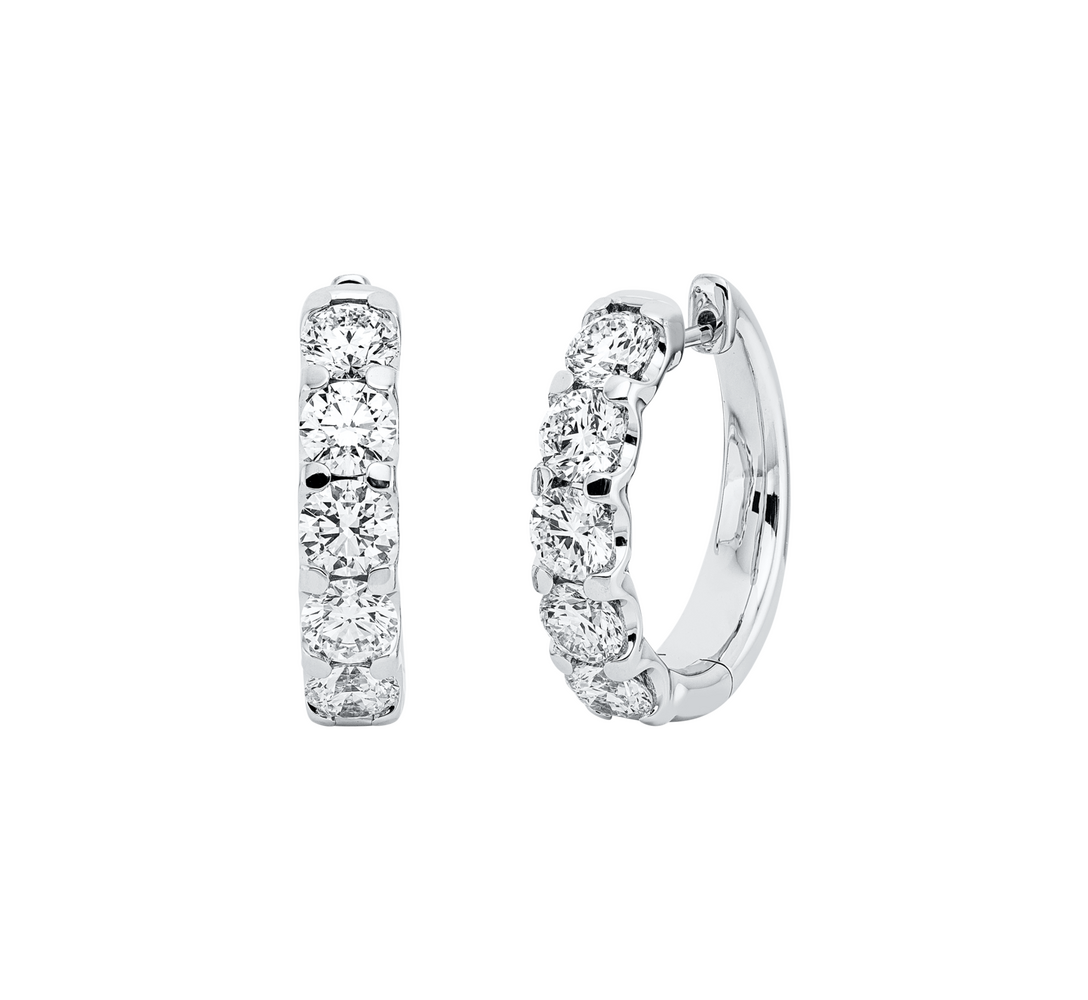 Brogle Selection diamond hoop earrings Brogle Selection diamond hoop earrings