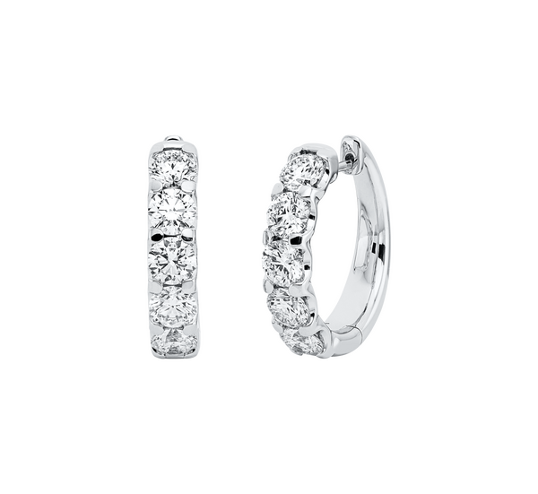 Brogle Selection diamond hoop earrings Brogle Selection diamond hoop earrings