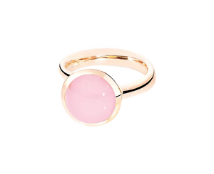 Tamara Comolli Bouton pinkfarbener Chalcedon L Ring
