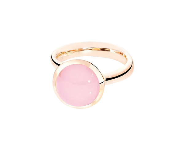 Tamara Comolli Bouton pinkfarbener Chalcedon L Ring