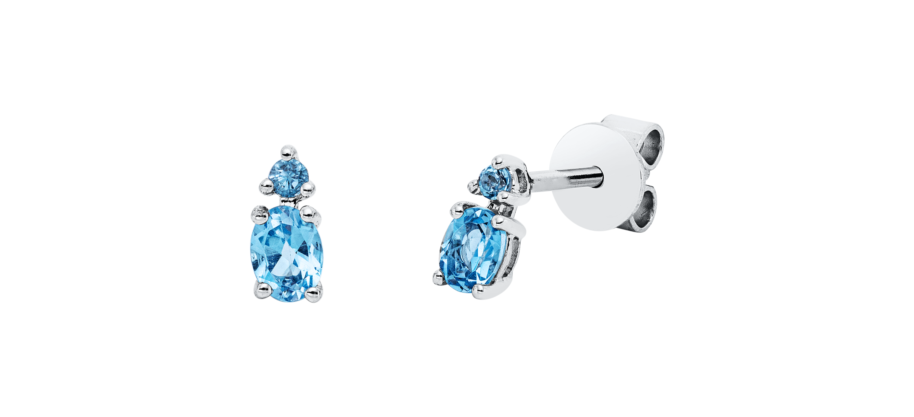 Brogle Classic Sky topaz stud earrings Brogle Classic Sky topaz stud earrings