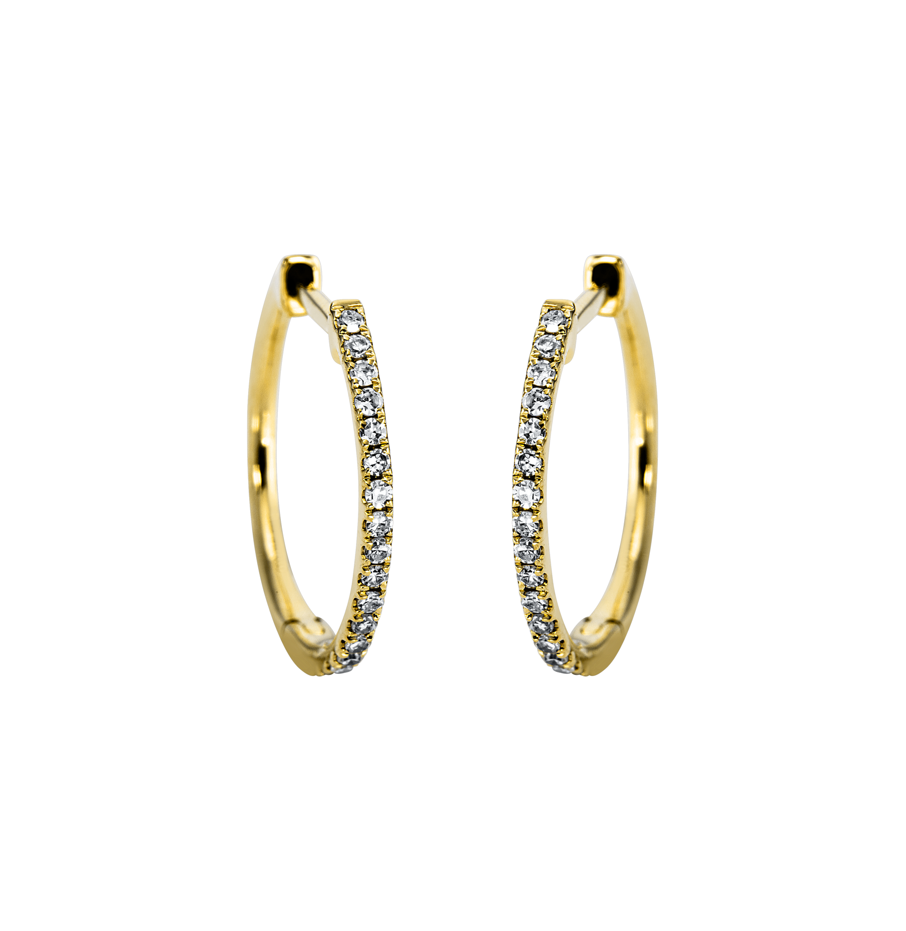 Brogle Classic diamond hoop earrings Brogle Classic diamond hoop earrings