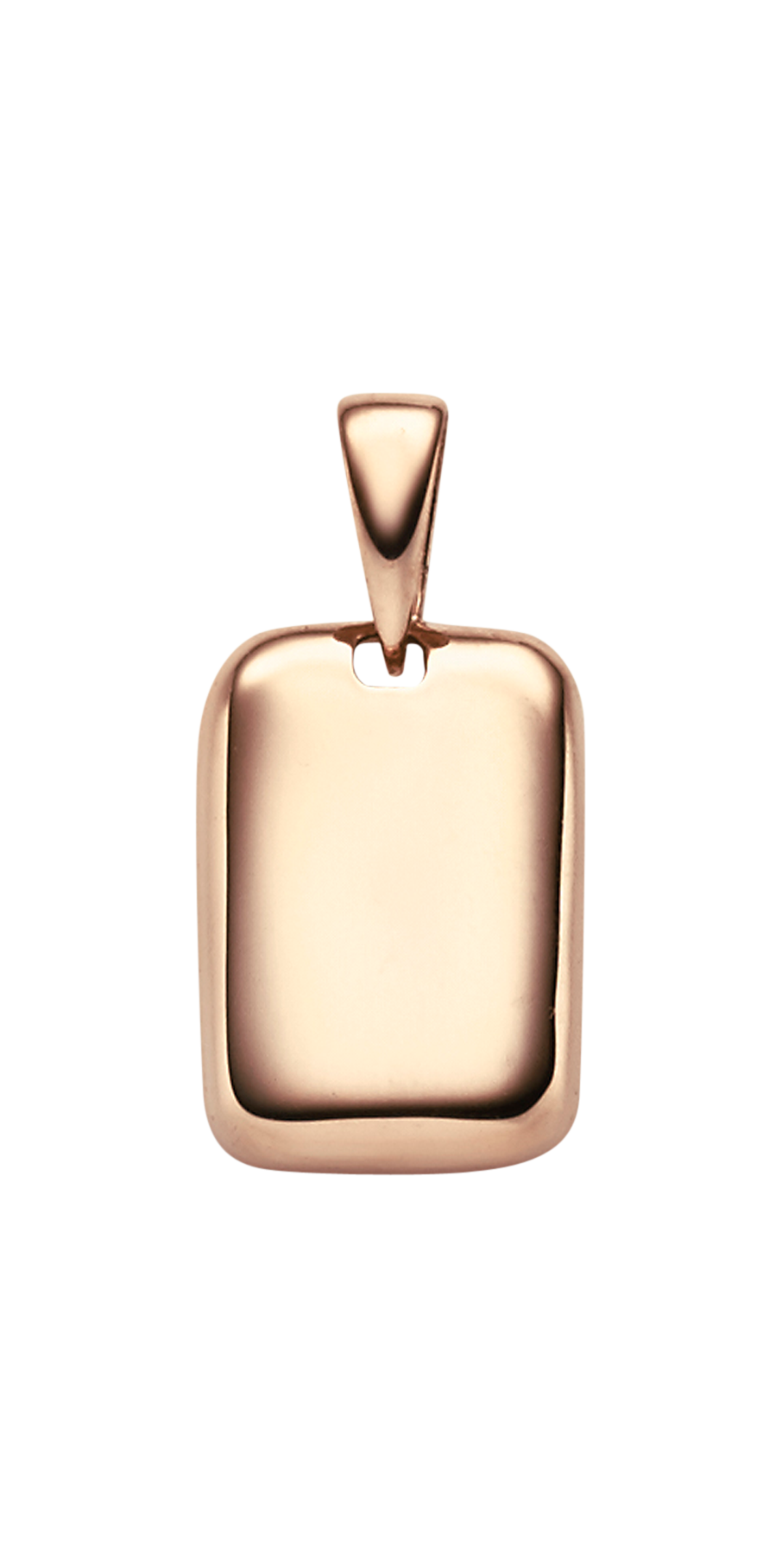 Brogle Classic engraved pendant "Rectangular" in gold Brogle Classic engraved pendant "Rectangular" in gold