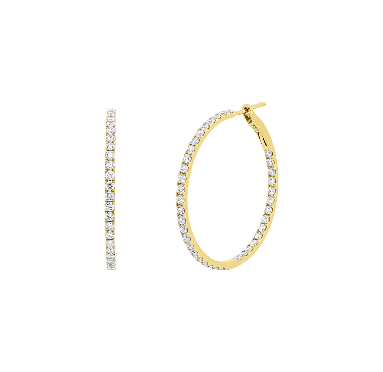 Brogle Selection diamond hoop earrings Brogle Selection diamond hoop earrings