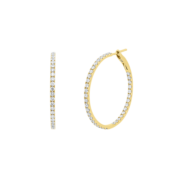 Brogle Selection diamond hoop earrings Brogle Selection diamond hoop earrings