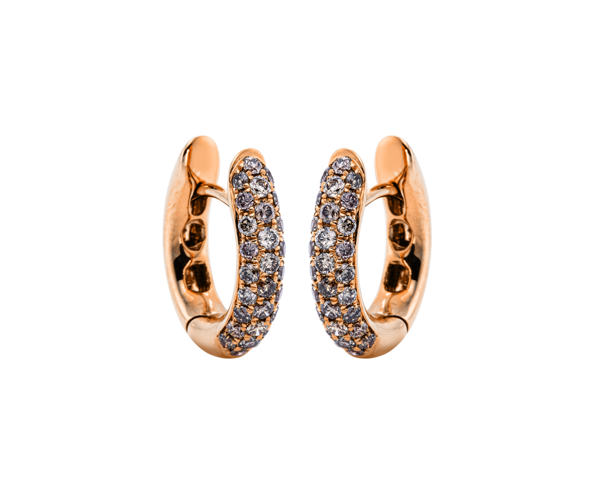 Brogle Classic diamond hoop earrings
